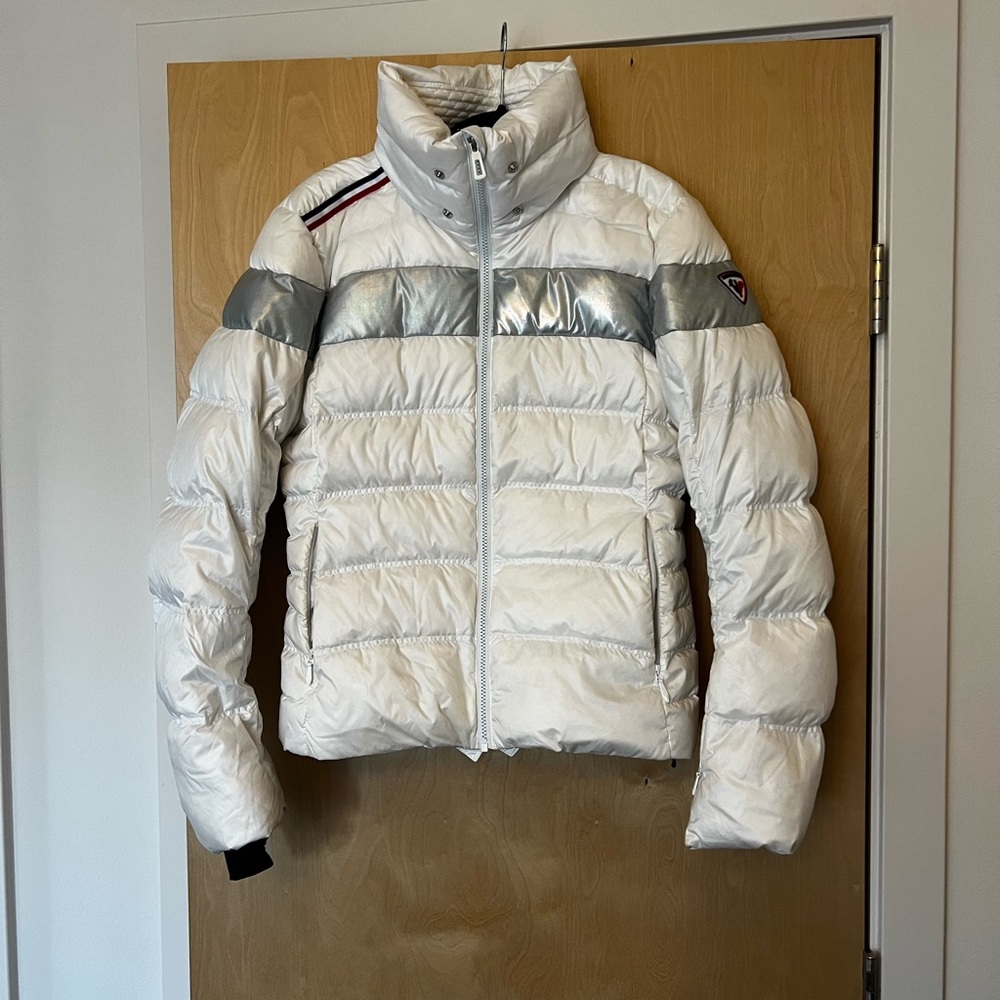 Rossignol women’s white/silver ski jacket size M